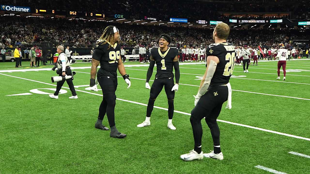 Saints Defense leads Caesars Superdome Pregame Chant vs. Commanders