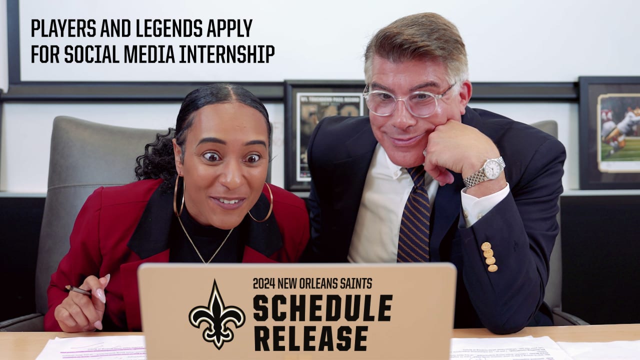 Players & Legends apply as interns 2024 Saints Schedule Release