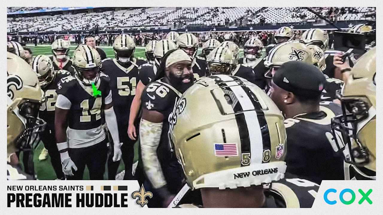 Demario Davis leads Saints Pregame Huddle at Cowboys