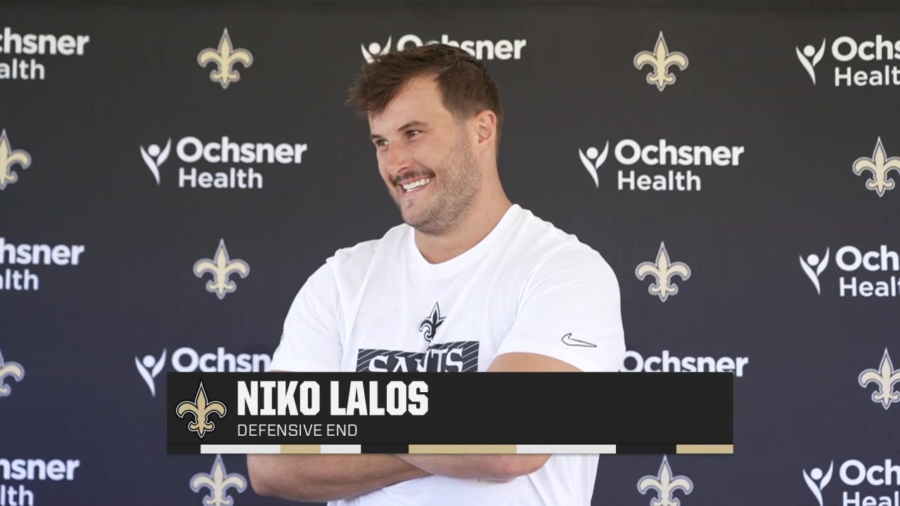 Niko Lalos on familiarity with scheme, d-line on Day 15 of Saints