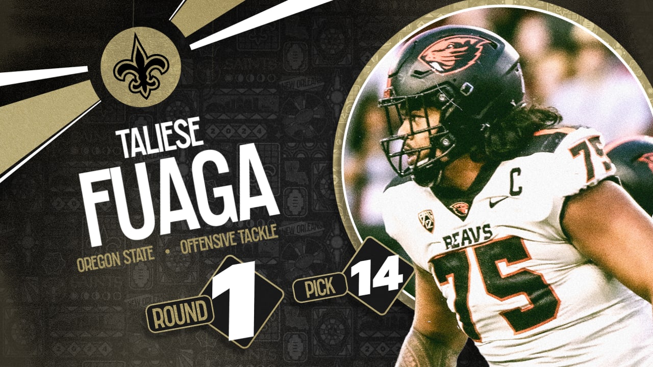 2024 NFL Draft: OT Taliese Fuaga, Oregon St, Round 1, Pick 14 to New ...