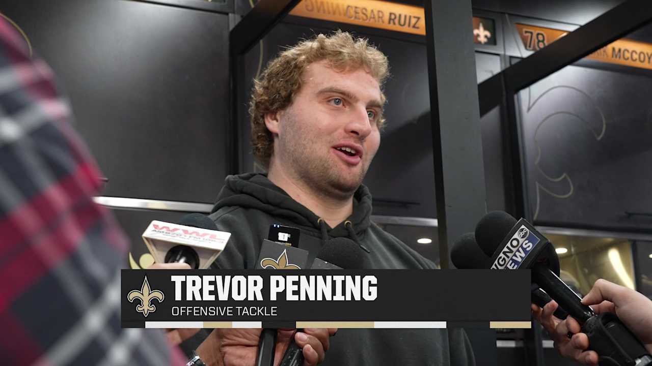 Trevor Penning on play vs. Falcons, Myles Garrett | Browns vs. Saints ...