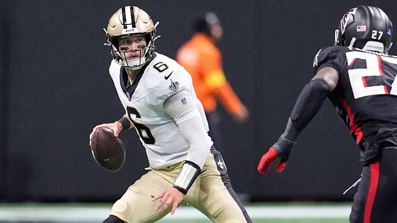 Tyler Shough Takes Off for 29 Yards Into Falcons Territory
