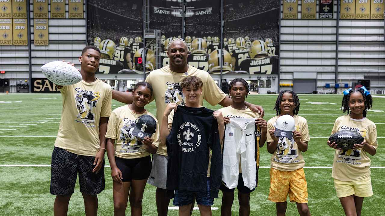 Photos: Cam Jordan hosts 2025 C3 Youth Football Camp
