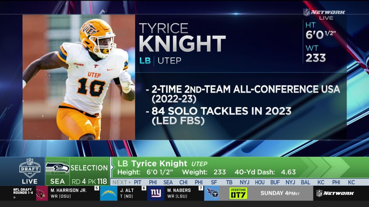 Seahawks Select Tyrice Knight With No. 118 Pick In 2024 draft