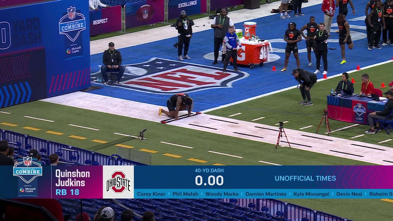 Ohio State Running Back Quinshon Judkins Runs 4.48 40-Yard Dash - 2025 ...