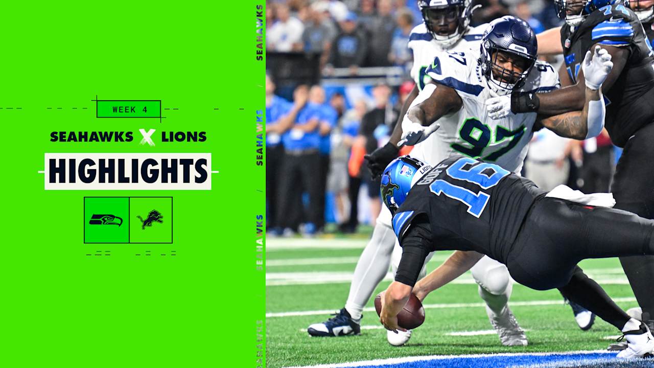 Seahawks Defense Causes Safety Highlight 2024 Week 4 Seahawks at Lions