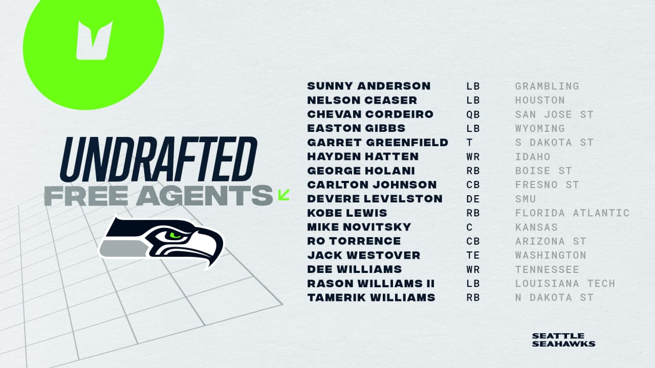 Seahawks Sign 16 Undrafted Free Agents