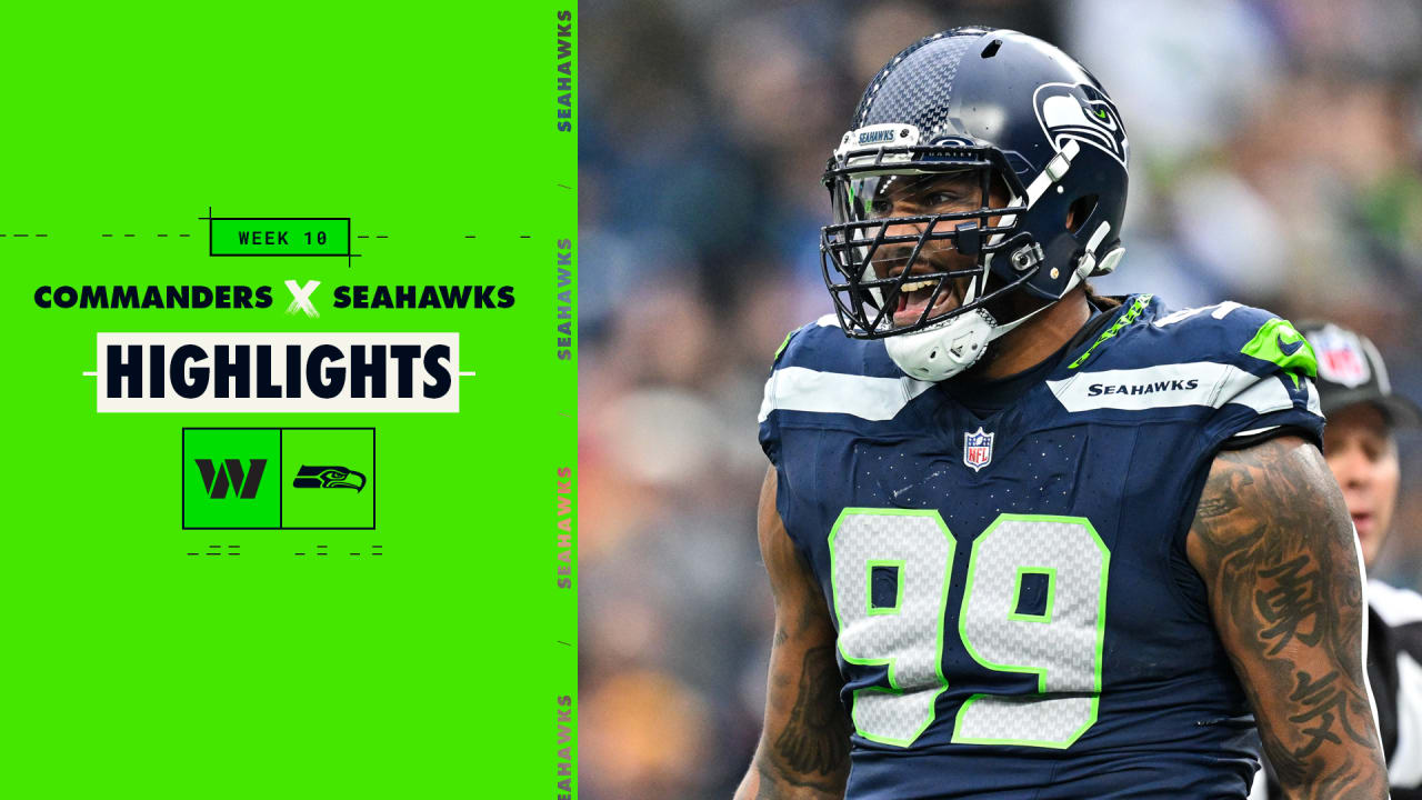 2023 Week 10 Seahawks vs. Commanders Leonard Williams Sacks Sam Howell ...