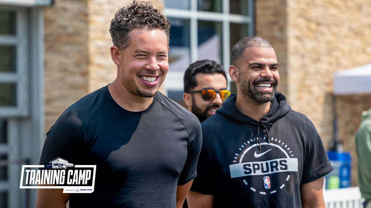 San Antonio Spurs Coaching Staff Visits Seahawks Training Camp