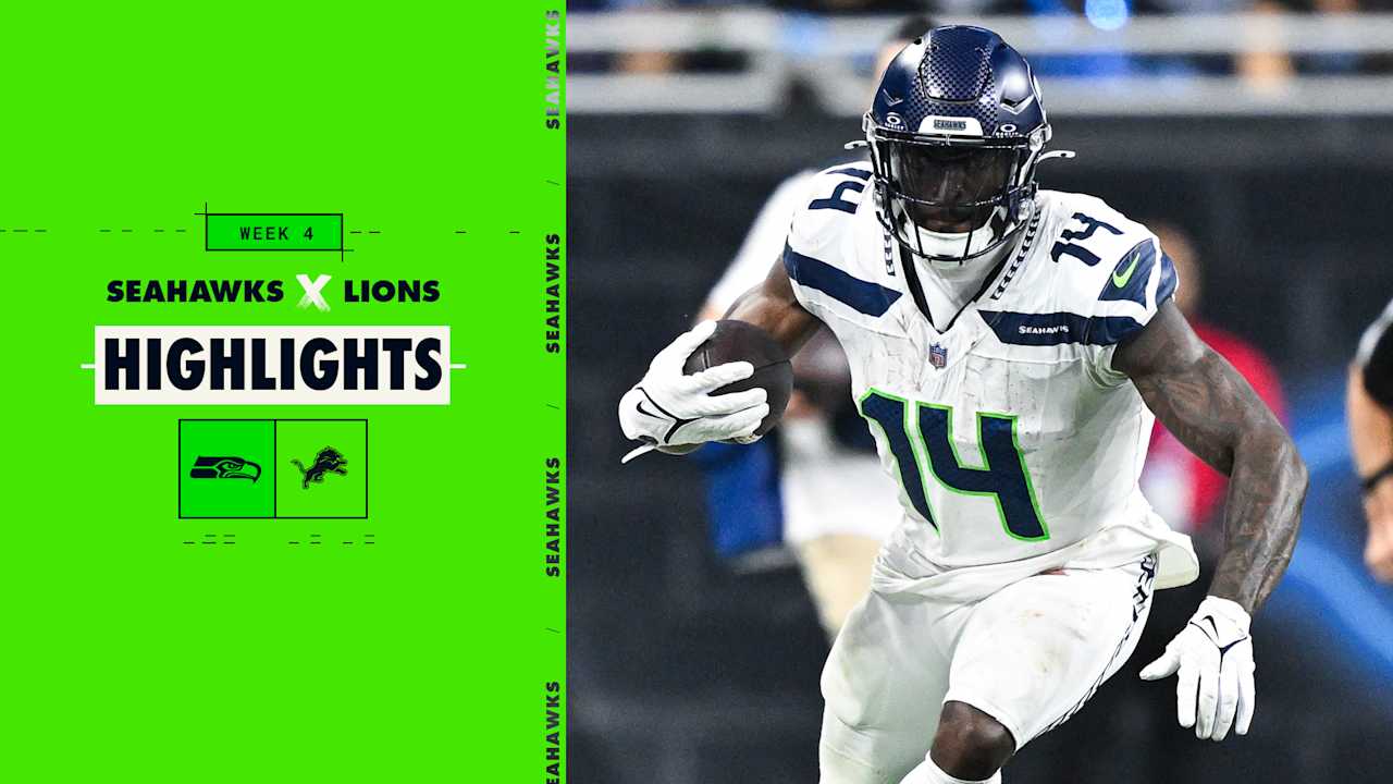 DK Metcalf Highlights 2024 Week 4 Seahawks at Lions