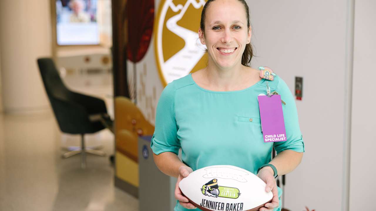Seattle Children's Hospital Jennifer Baker Is Honored As The Seahawks' Delta Community Captain