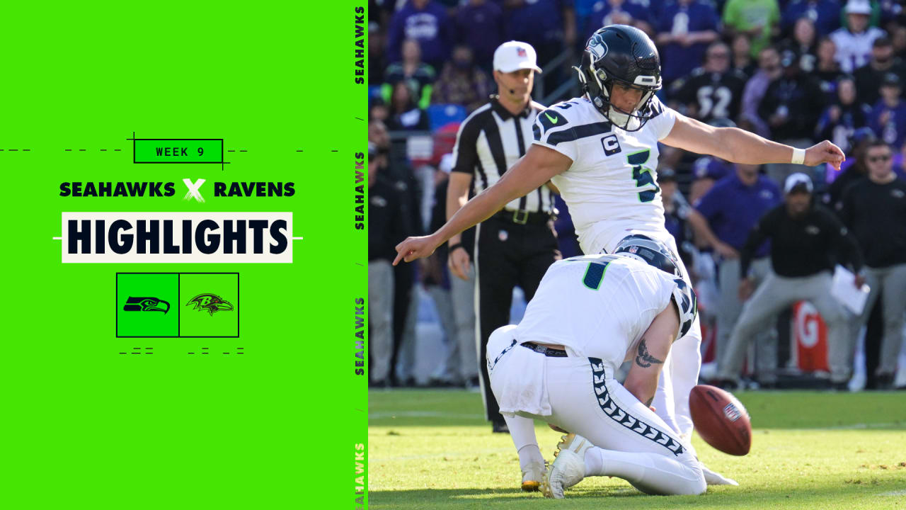 2023 Week 9 Seahawks At Ravens Jason Myers Makes 38-Yard FG Highlight