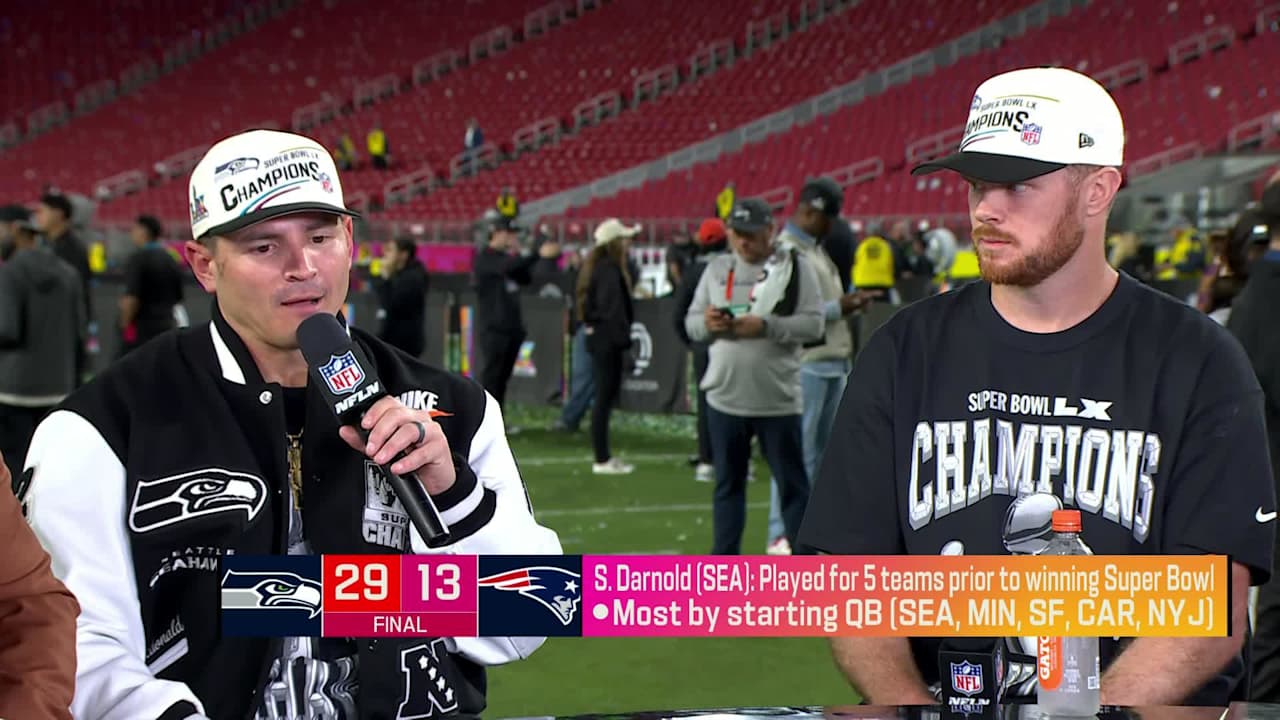Mike Macdonald, Sam Darnold Reflect On '25 Season After Super Bowl LX Win vs. Patriots