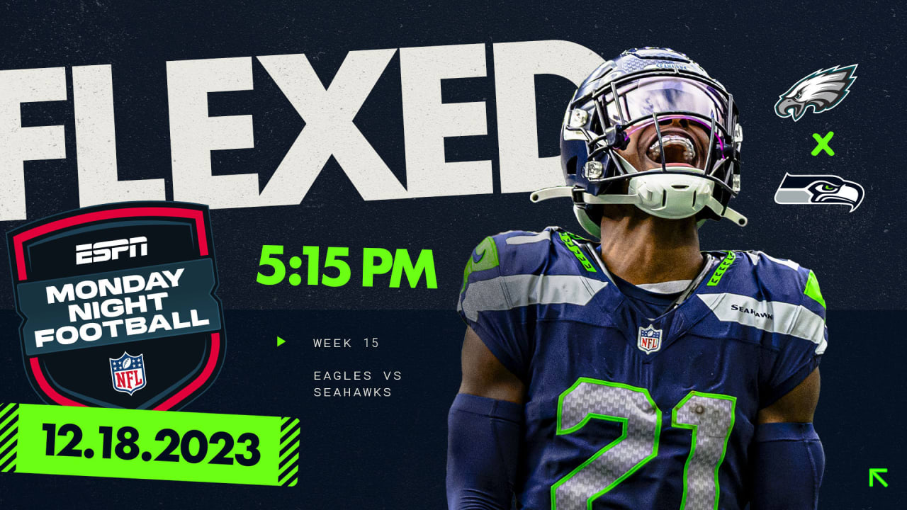 Week 15 Seahawks vs. Eagles Flexed To Dec. 18 on Monday Night Football