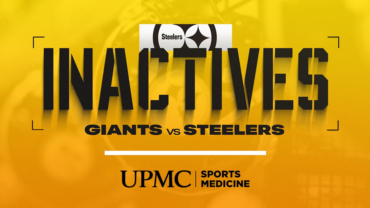 Steelers inactives for Week 8 vs. Giants