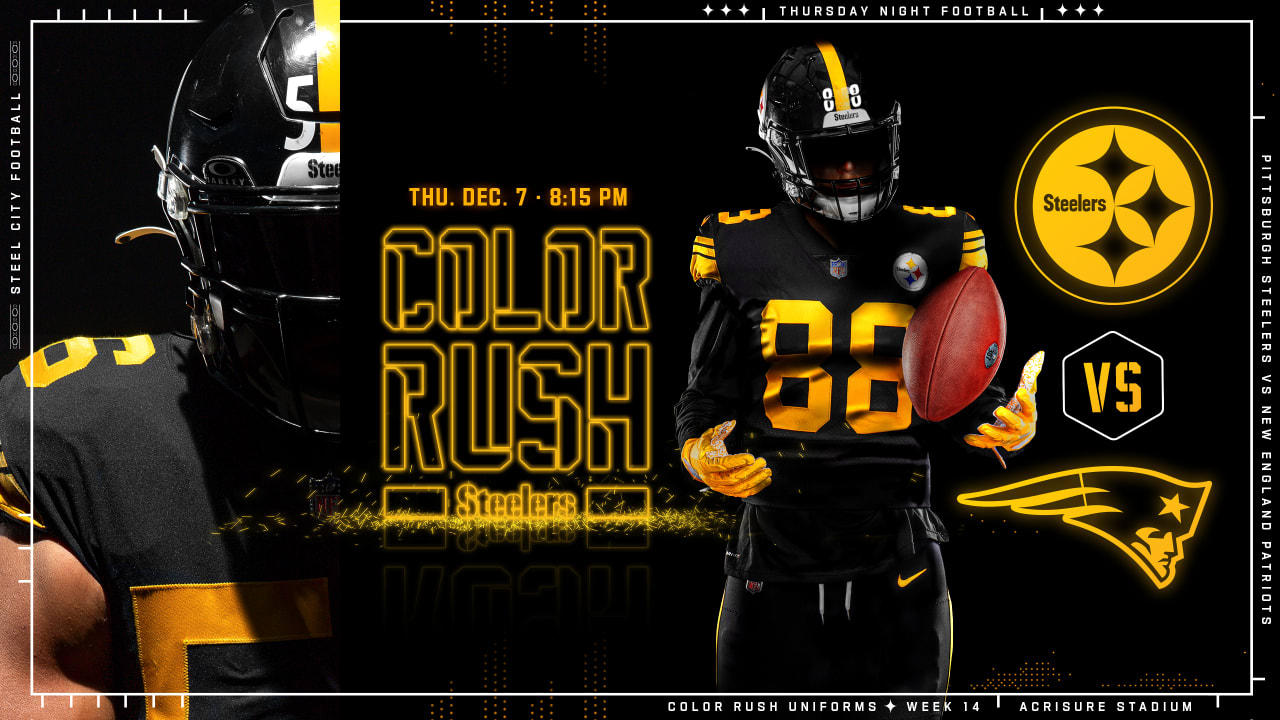 Steelers rush shop color jerseys