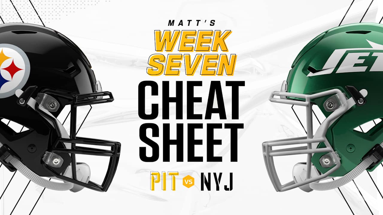 Cheat Sheet Steelers vs. Jets