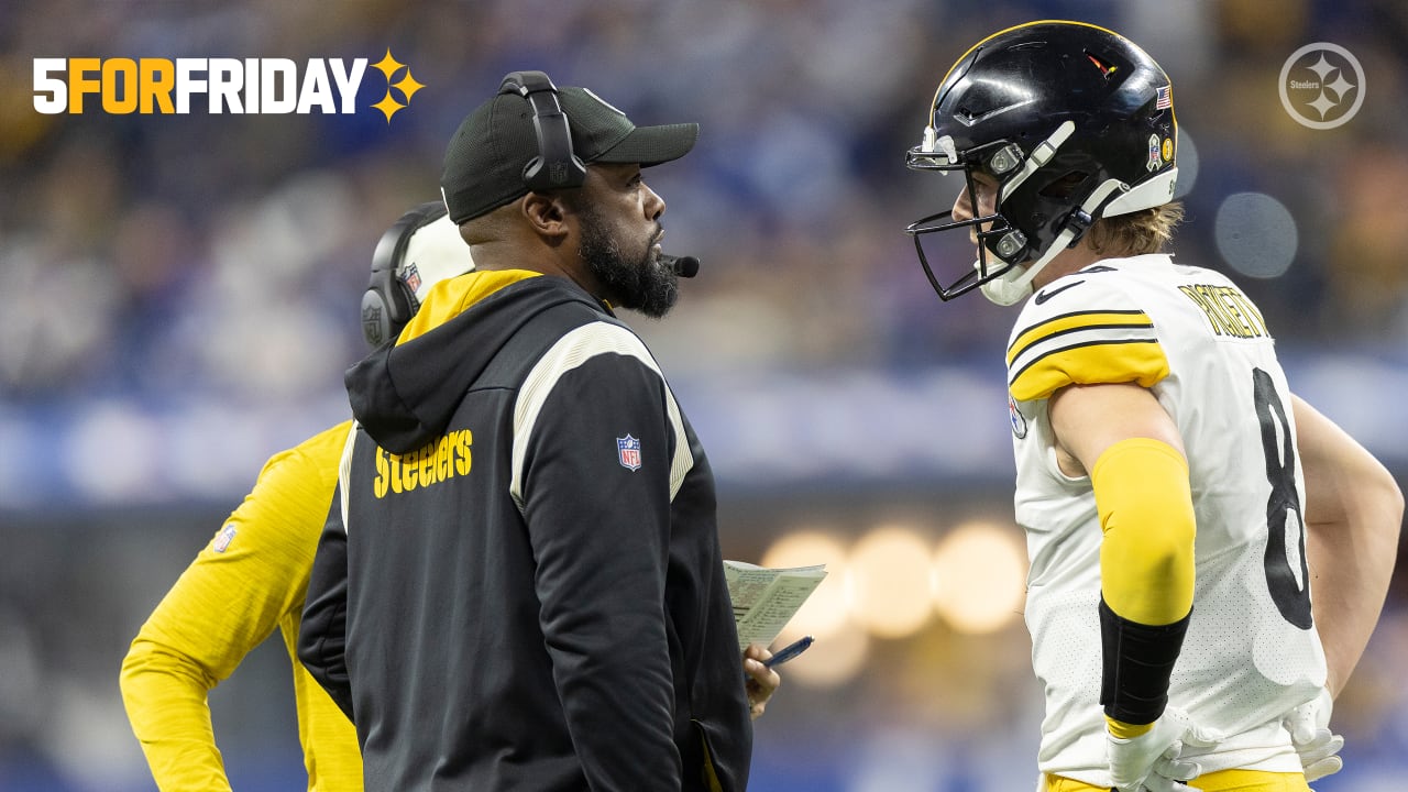 Steelers Head Coach Mike Tomlin And Quarterback Kenny Pickett ...