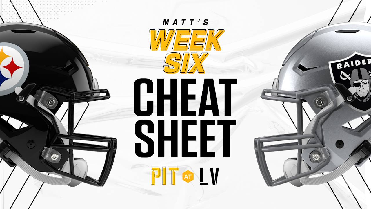 Cheat Sheet: Steelers vs. Raiders