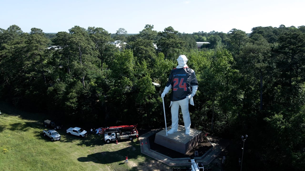 For the next two weeks, the 67-foot tall statue of Texas Hero Sam ...