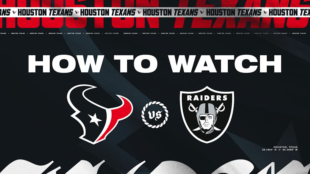 How to stream, watch or listen to Texans vs Raiders