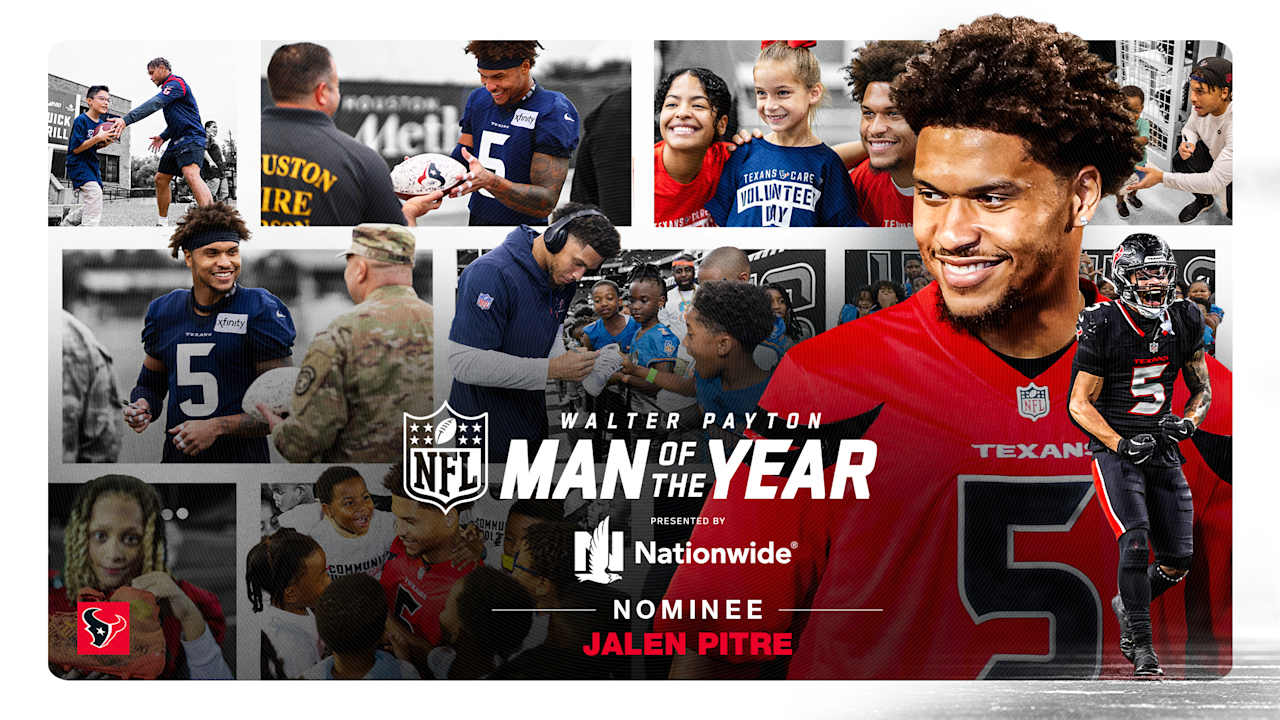 Jalen Pitre named Houston Texans 2024 Walter Payton NFL Man of the Year ...