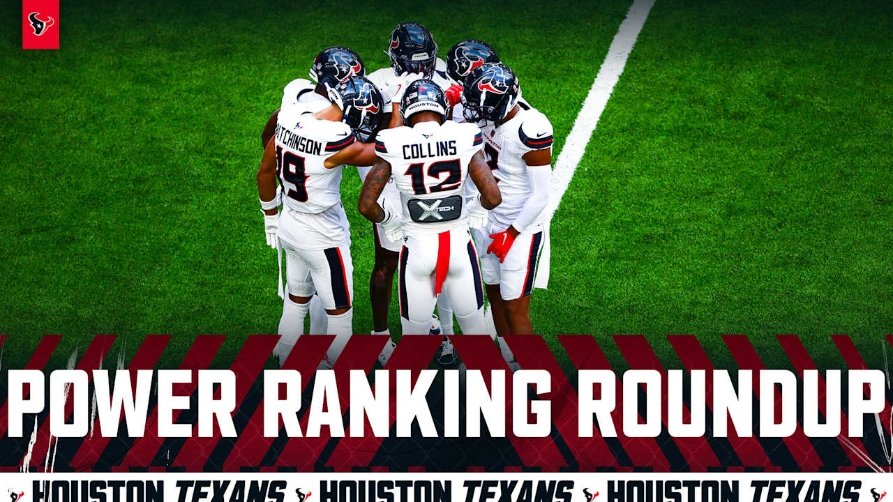 Several notable NFL power rankings have the Texans ranked as high as