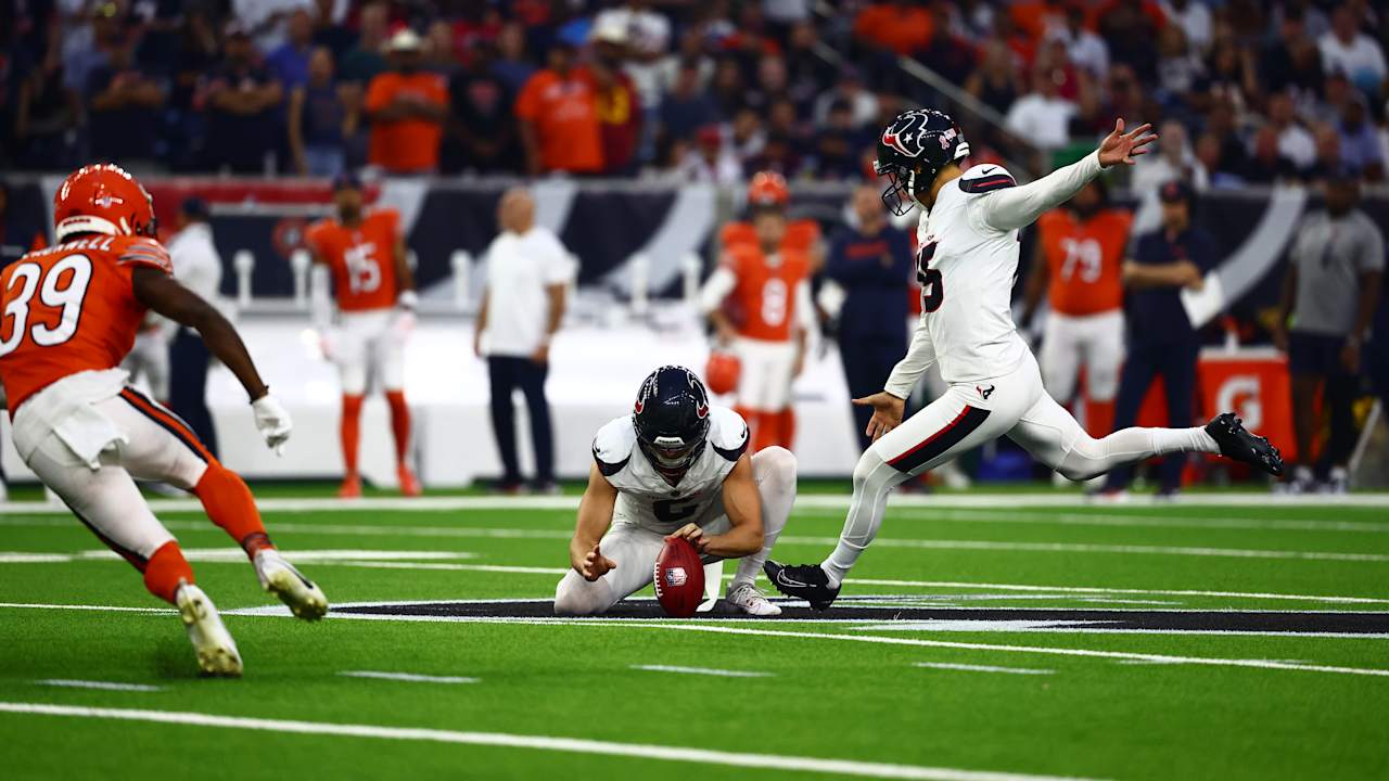 Ka'imi Fairbairn's 56yard FG opens scoring in BearsTexans on Sunday