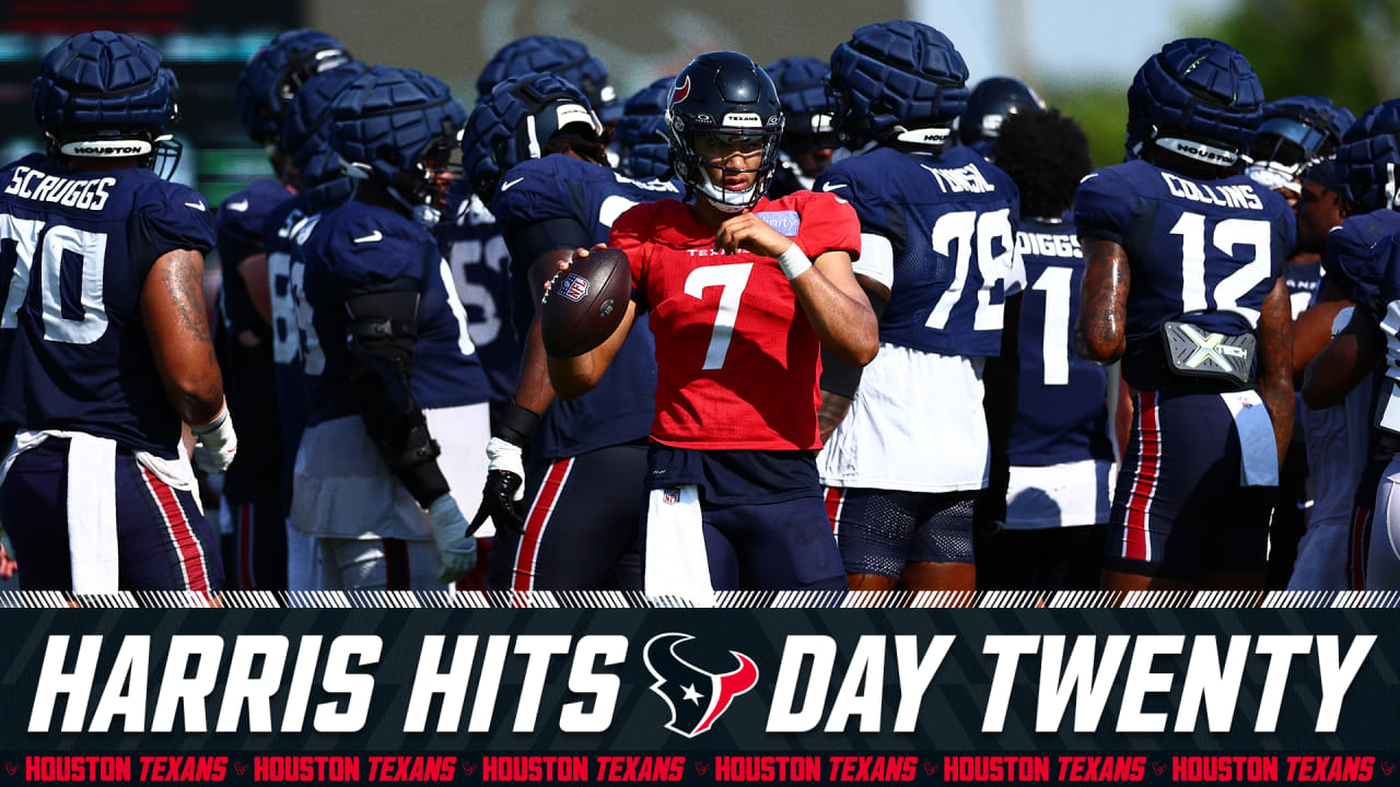 John Harris has 39 notes from the 20th practice of the Houston Texans training camp, presented by Xfinity.