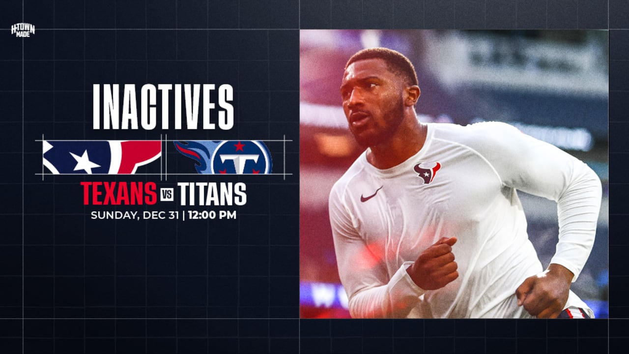 Tennessee Titans live NFL score updates vs. Houston Texans