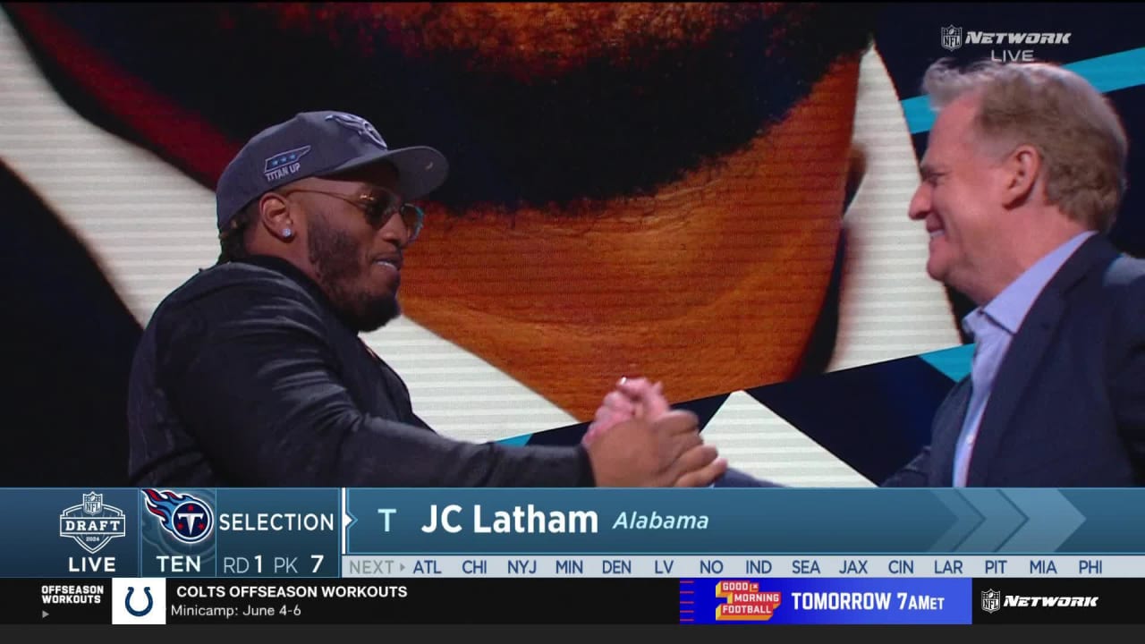 Titans Select JC Latham with No. 7 Pick in 2024 Draft NFL Network