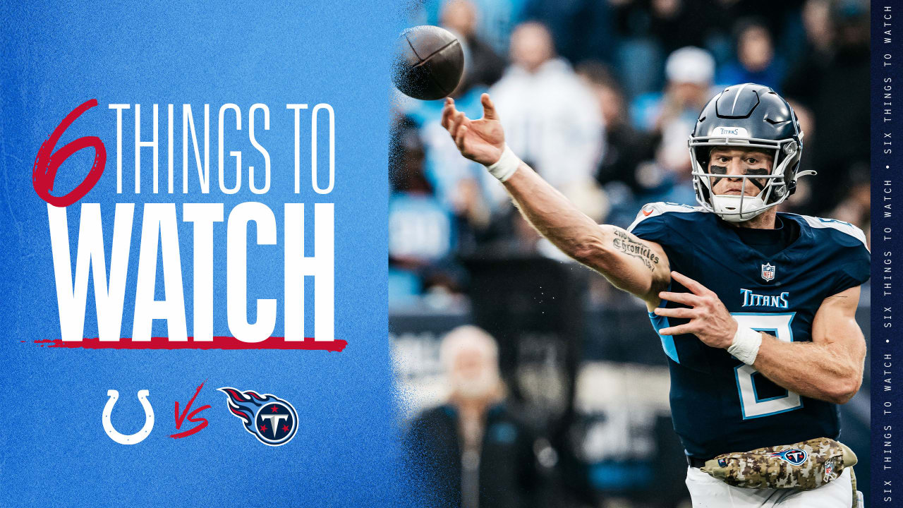 Six Things to Watch for the Titans in Sunday's Game vs the Colts - Vimarsana News