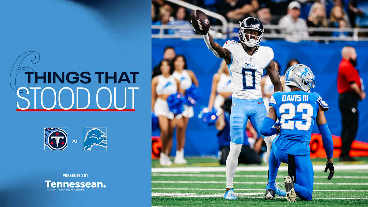 Six things the Titans noticed in their loss to the Lions on Sunday