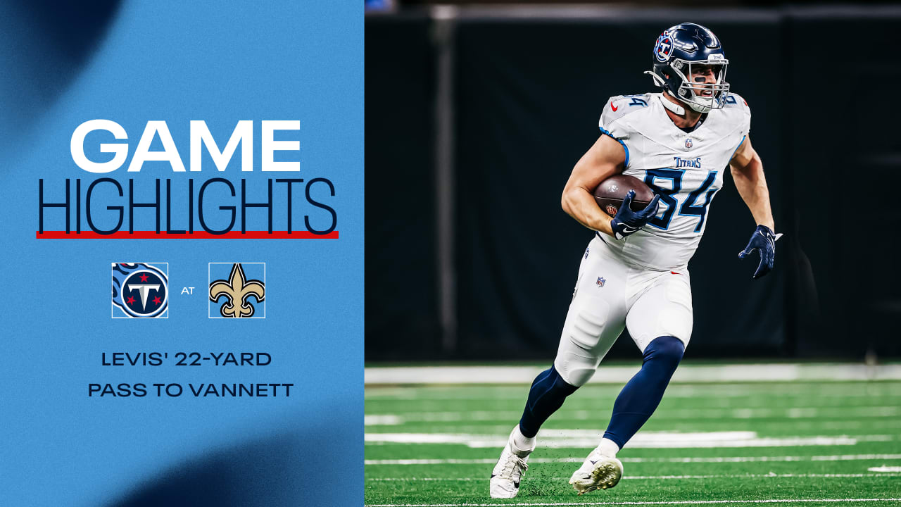 Titans' TE Screen play call yields Levis' 22Yard Completion to
