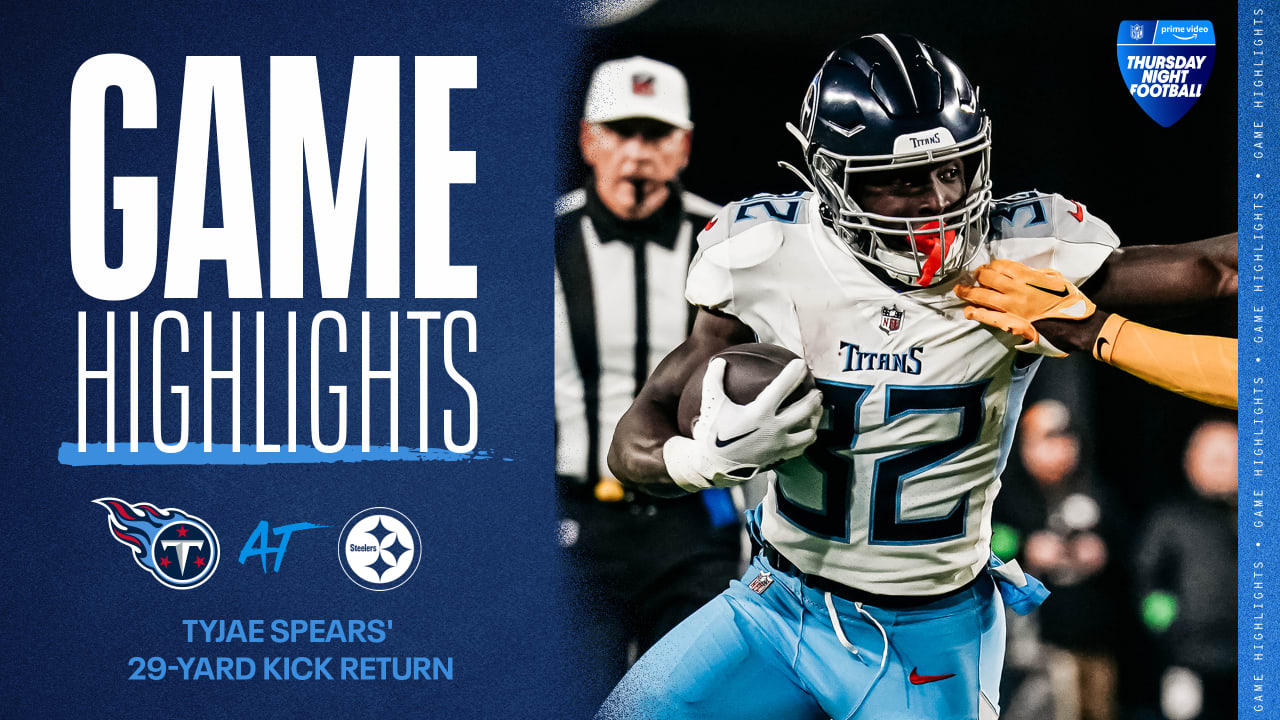 Tyjae Spears' 29-Yard Kick Return Gets Titans Near Midfield In Fourth ...