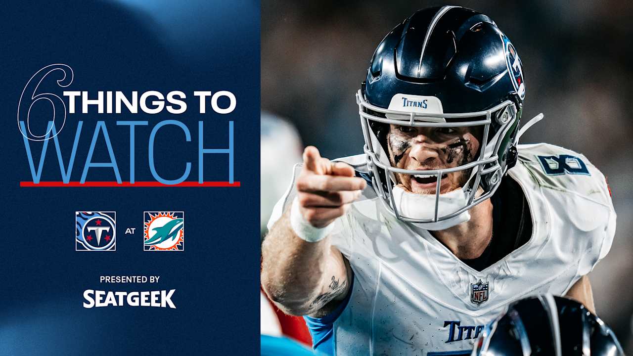 Six things the Titans should keep in mind heading into Monday night’s game against the Dolphins