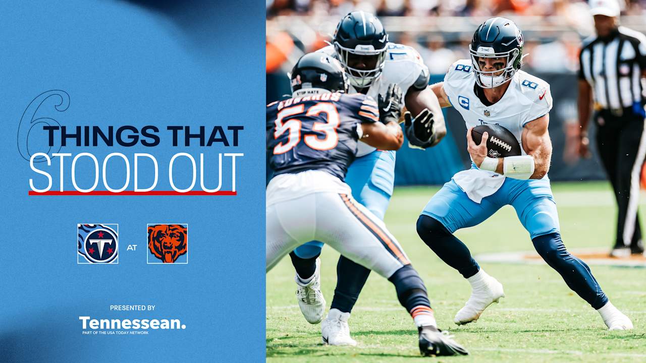 Six things the Titans noticed in their loss to the Bears on Sunday