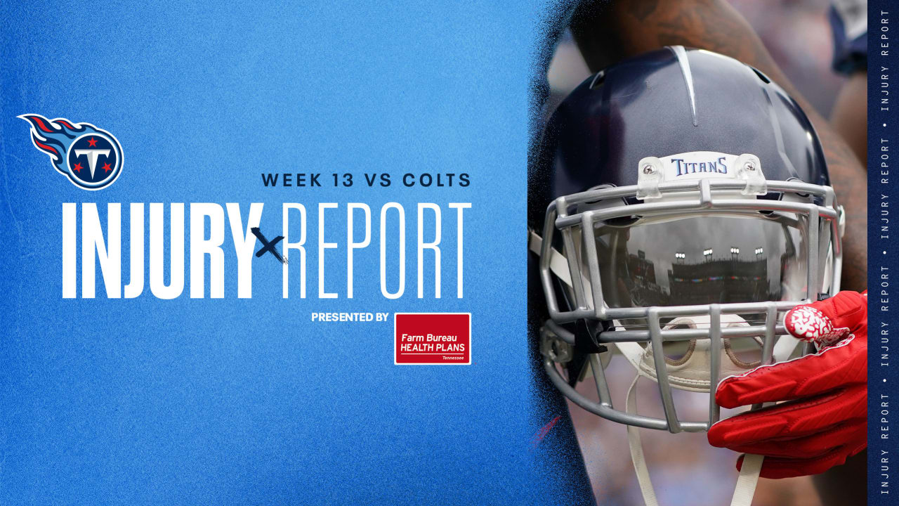 Week 13 Injury Report Colts vs. Titans