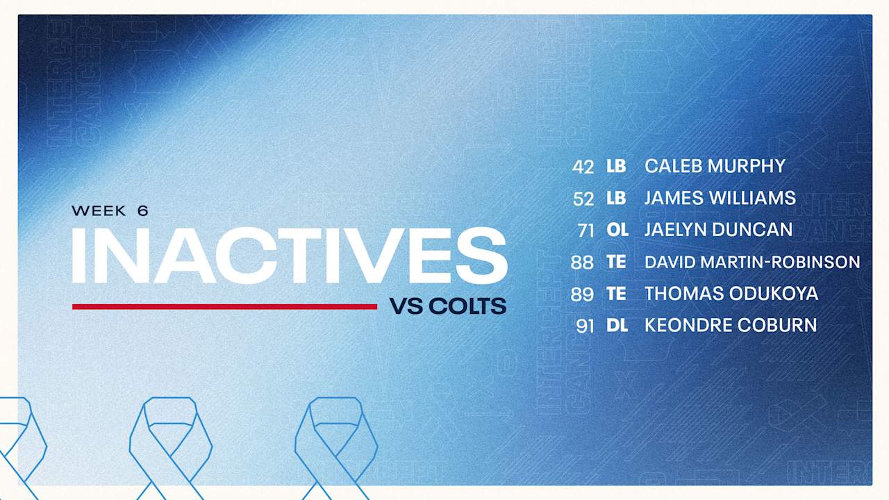 Game inactive | Week 6 Titans vs. Colts