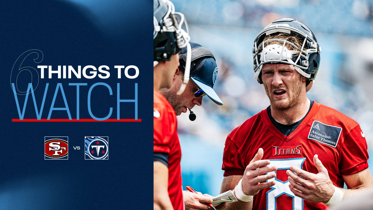 Six Things to Watch for the Titans in Saturday Night's Preseason Opener