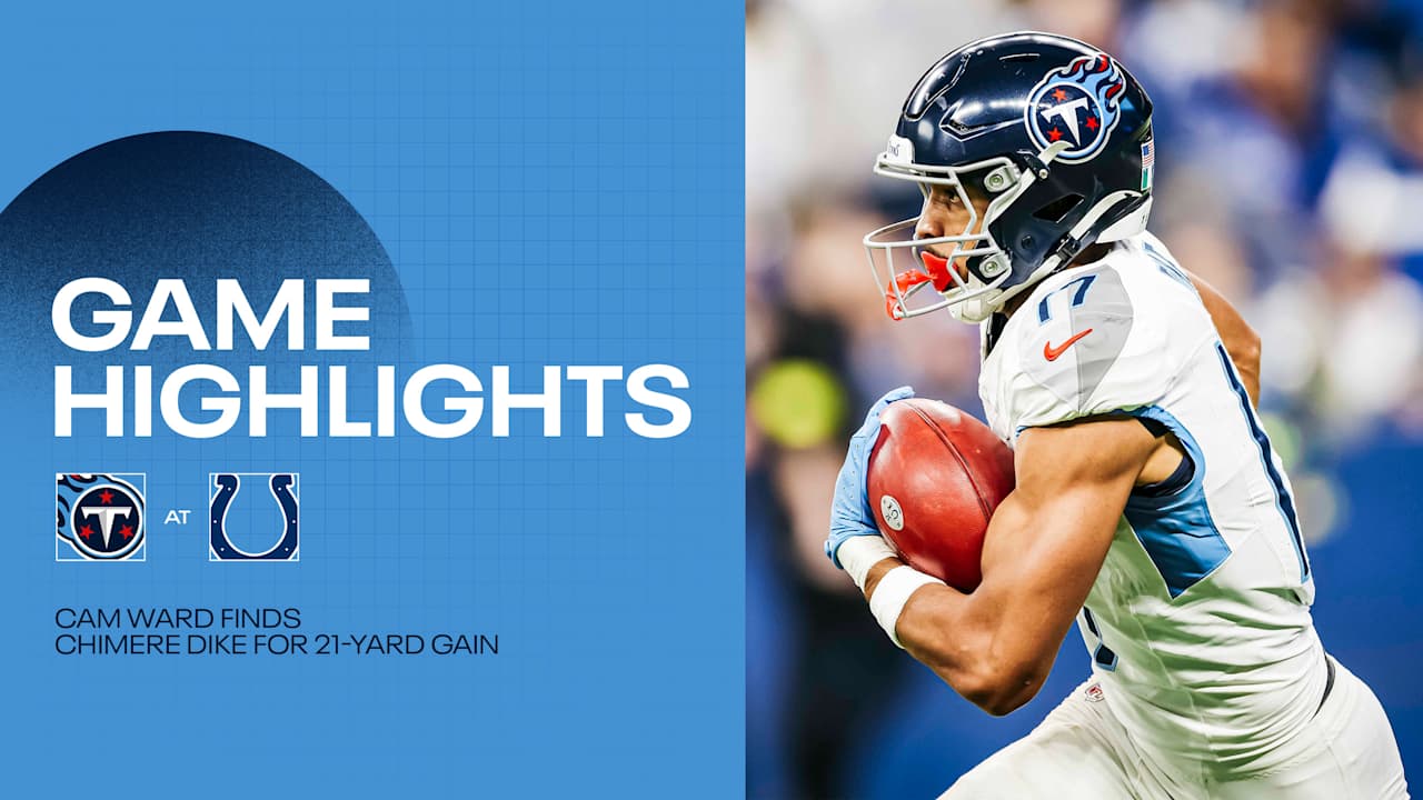 Image for Cam Ward Connects with Chimere Dike for 21-Yard Gain | Game Highlights