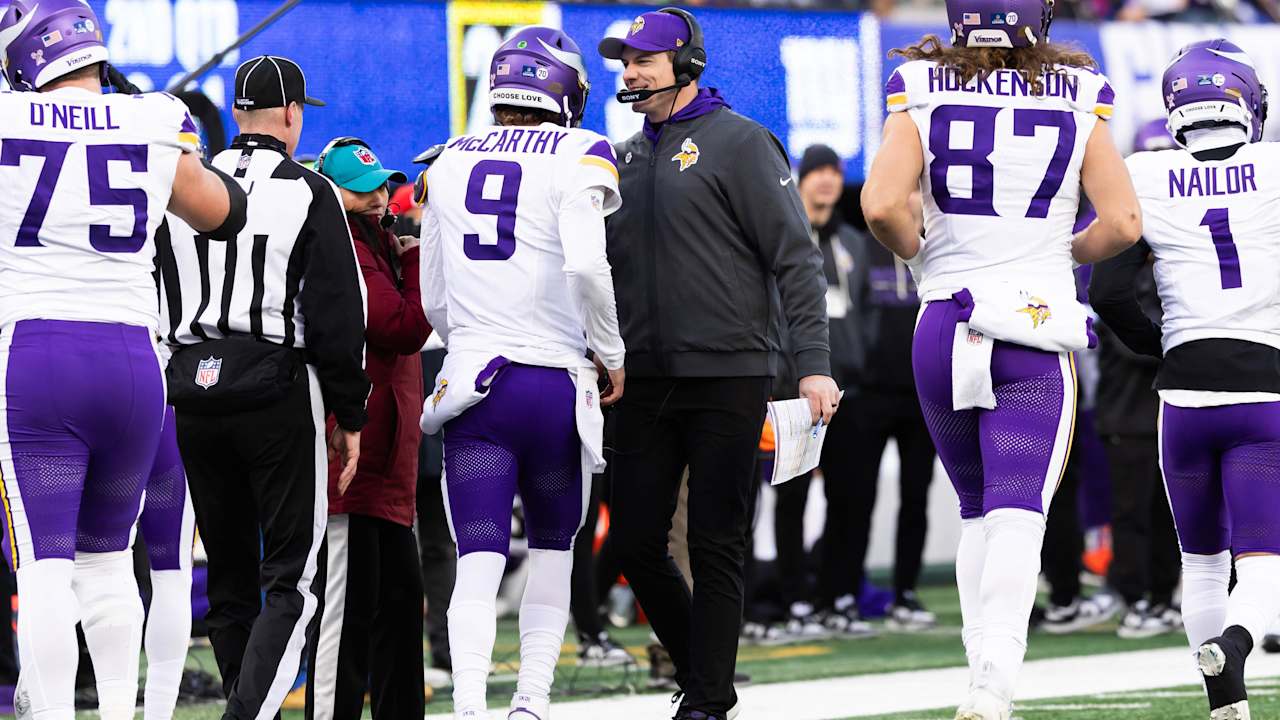 Kevin O'Connell & Kwesi Adofo-Mensah Discuss J.J. McCarthy's Growth & Goals for  Vikings QB Room