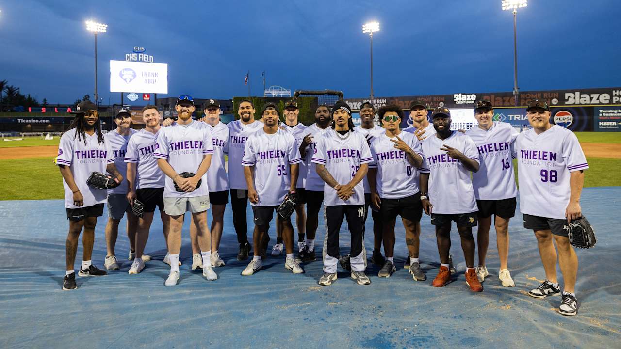 Host Adam Thielen Provides Late-Game Heroics in 2026 UNRL Celebrity Softball Game