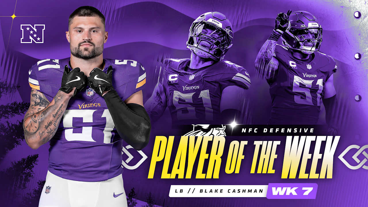 Blake Cashman Named NFC Defensive Player of the Week for Week 7