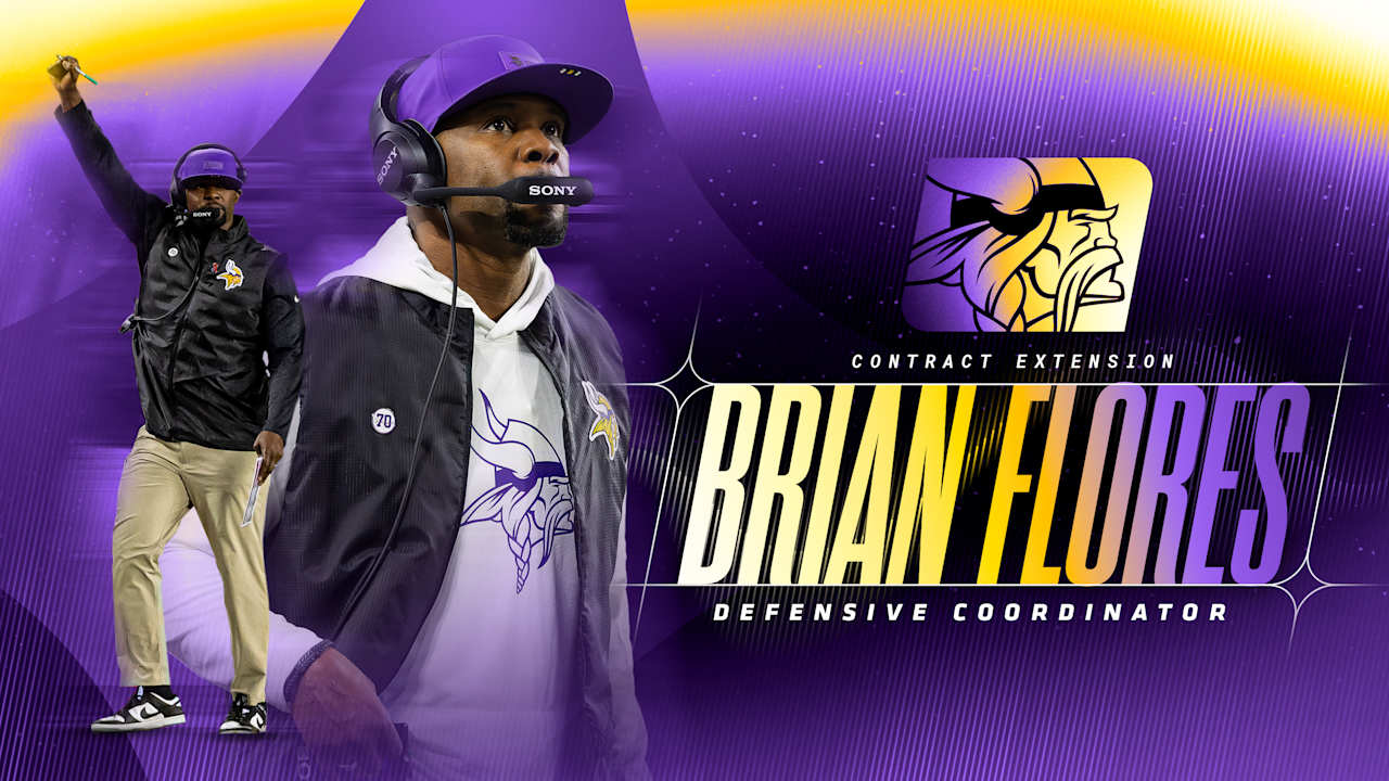 Vikings Sign Defensive Coordinator Brian Flores to Contract Extension - Minnesota Vikings