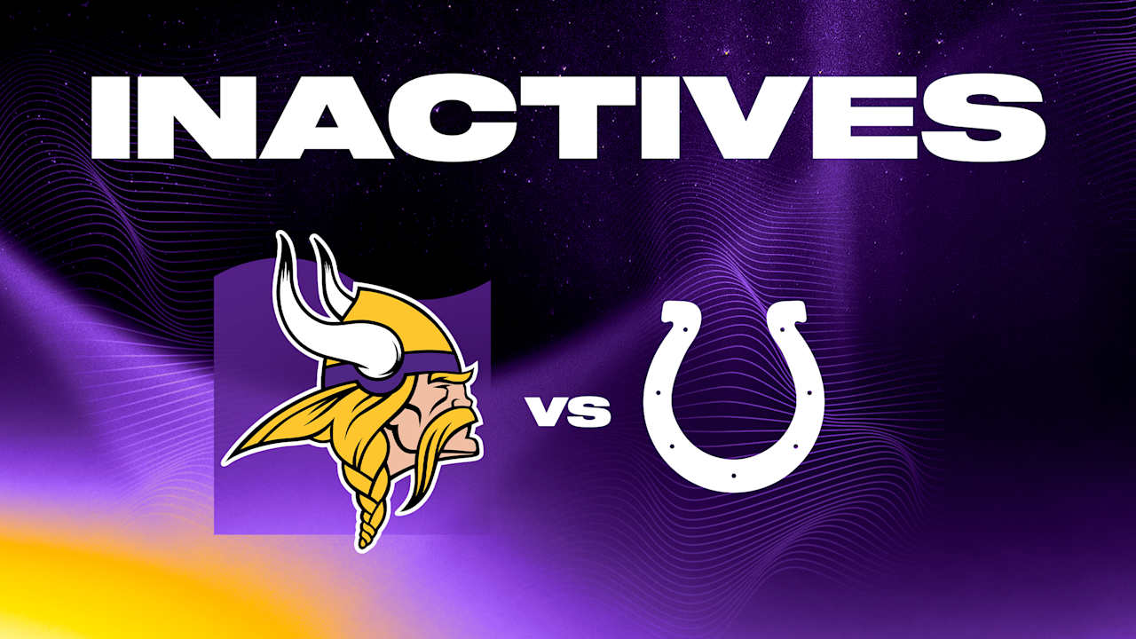 Vikings vs. Colts Inactives for Week 9 of 2024