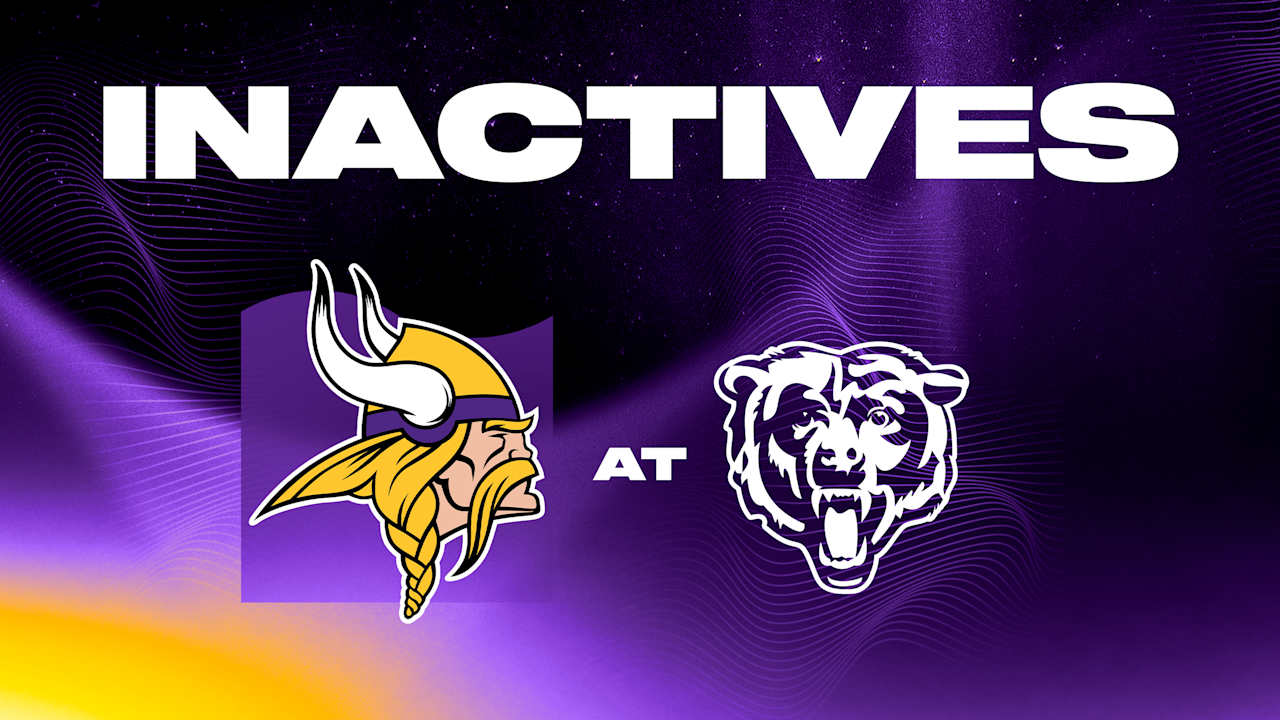 Vikings at Bears Inactives for Week 12 of 2024