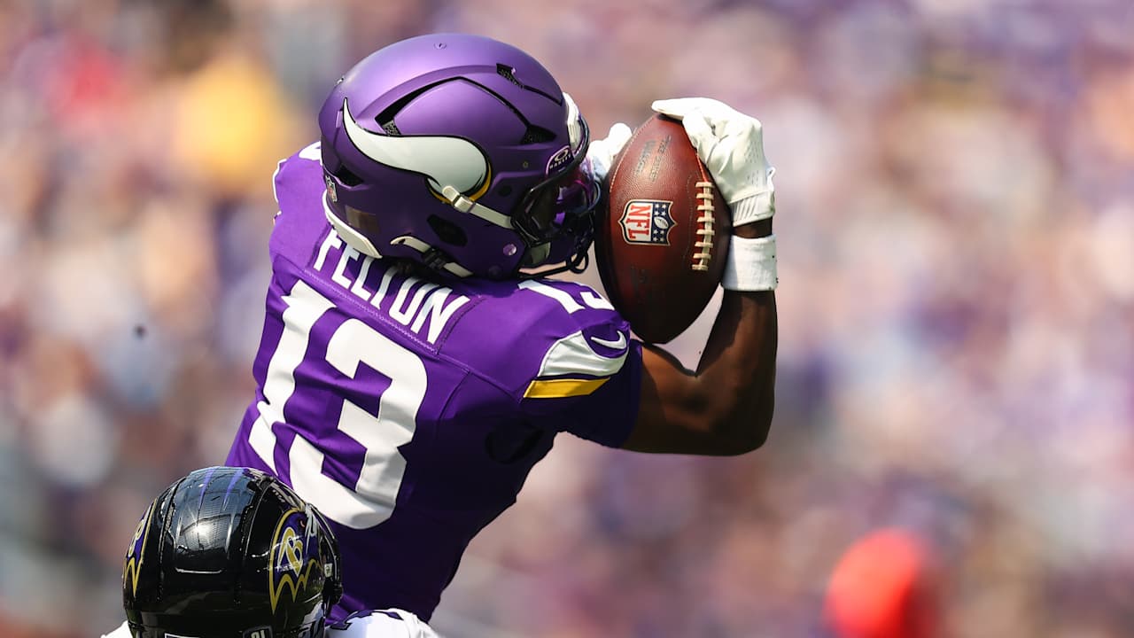 Tai Felton's 50-Yard Catch Highlights Vikings Receivers Competition vs. Ravens