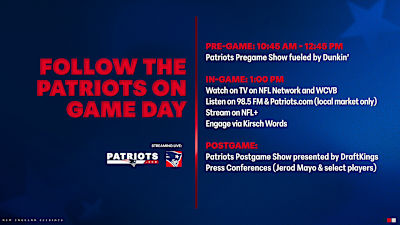 How to Watch/Listen: Chargers at Patriots